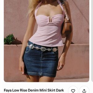 Princess Polly Dark Blue Denim Mini Skirt